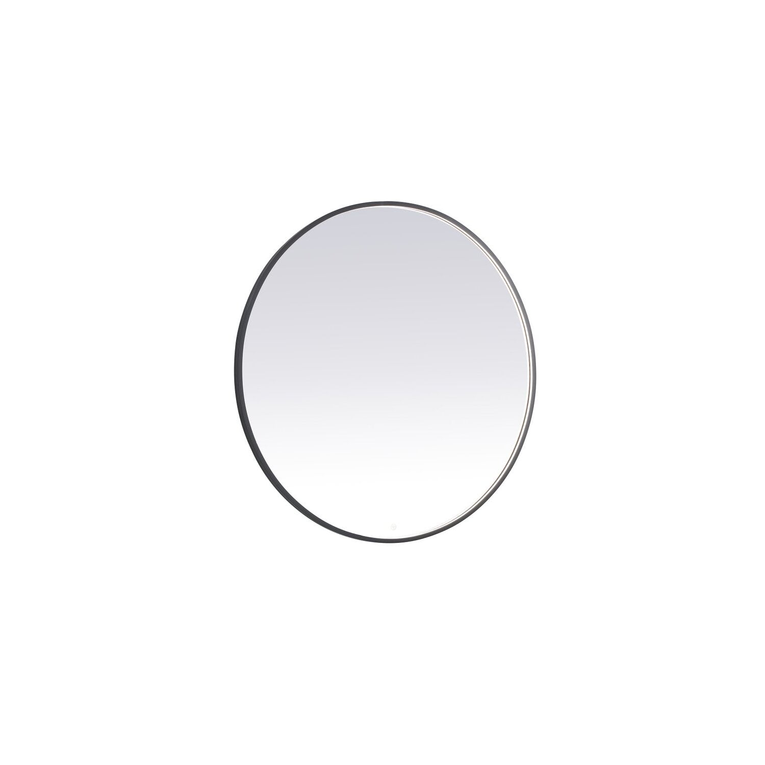 Black Aluminum LED Bathroom Vanity Mirror with Touch Sensor