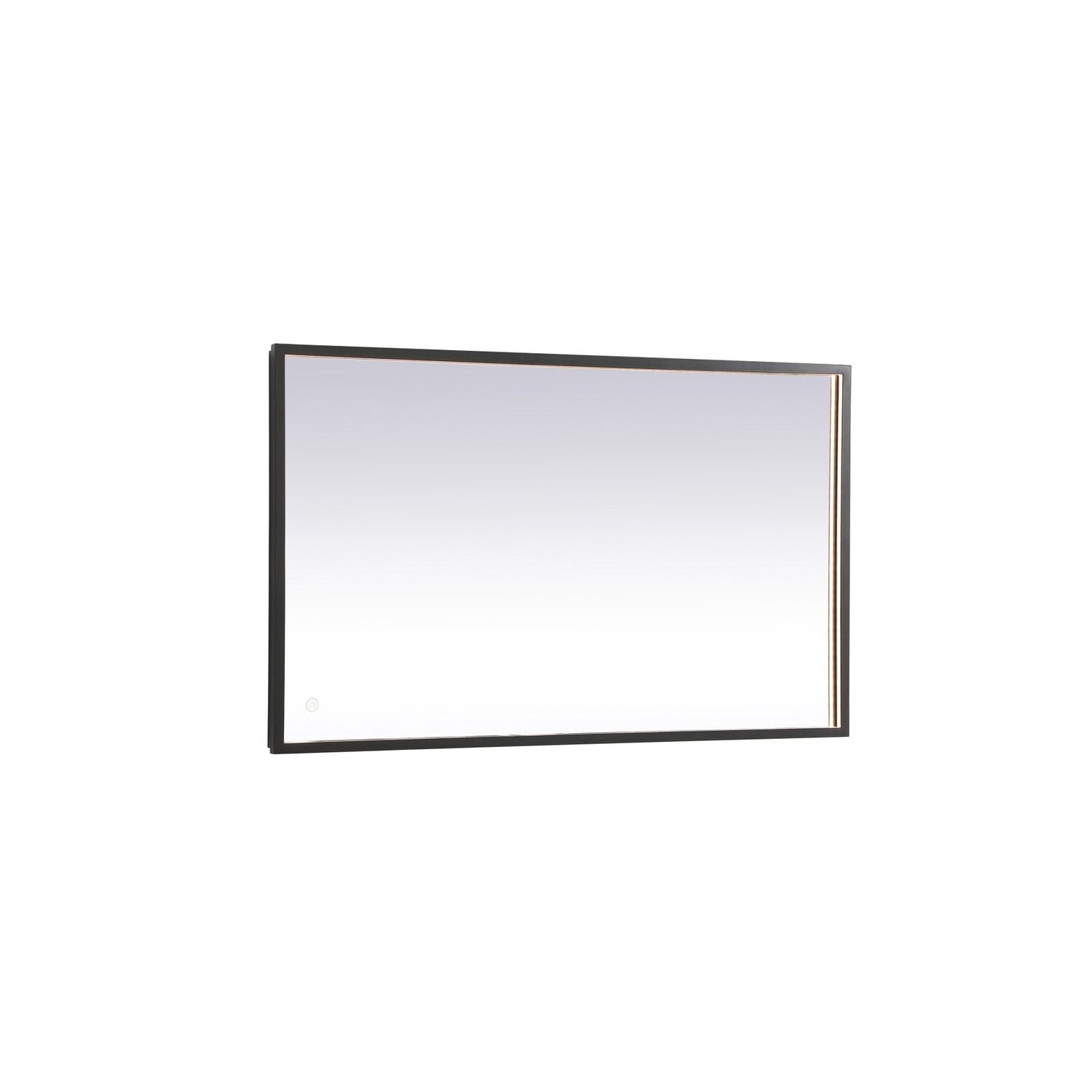 Black Aluminum Rectangular LED Bathroom Vanity Mirror