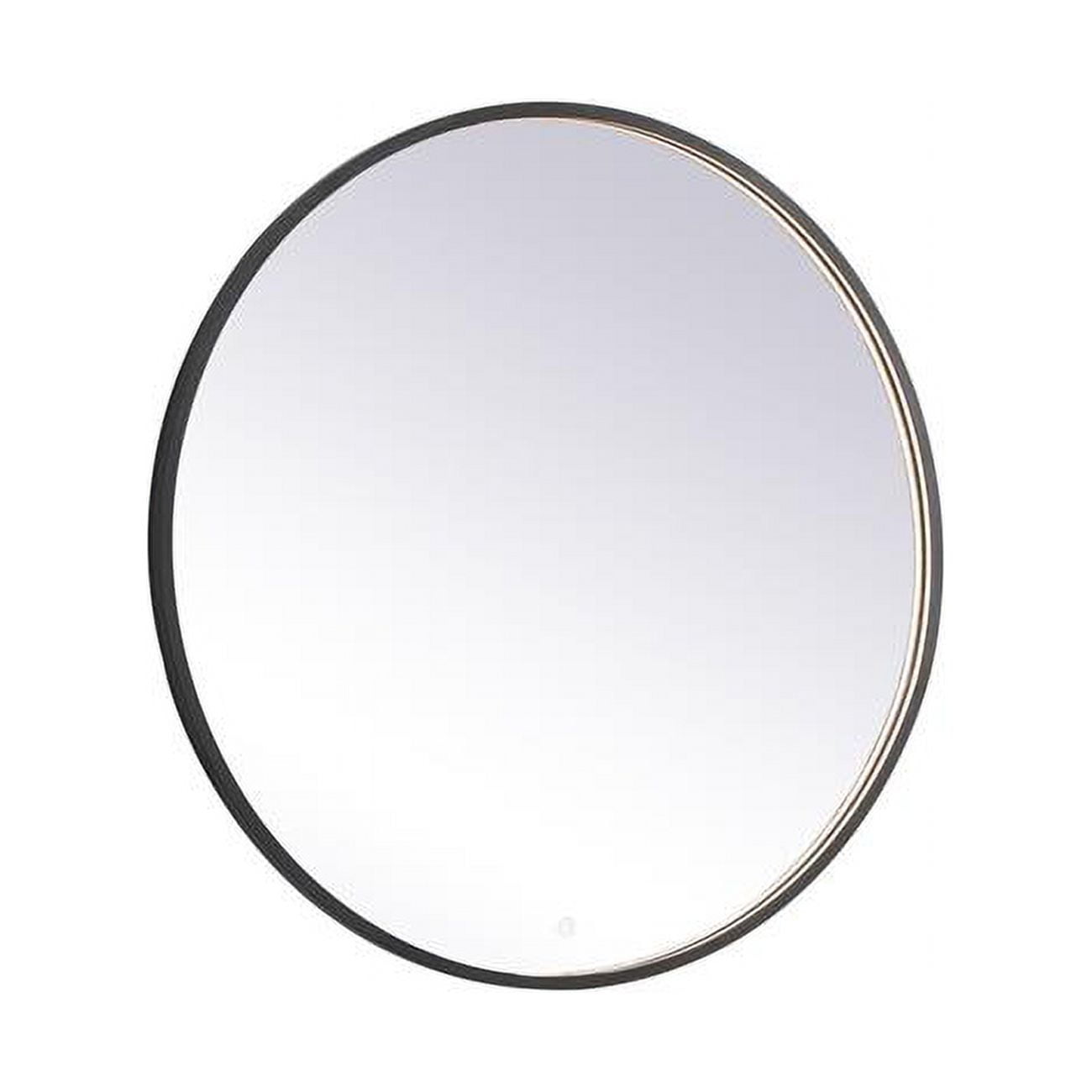 Elegant Black Aluminum LED Bathroom Vanity Mirror