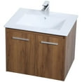 thumbnail image 1 of 24 inch Single Bathroom Floating Vanity in Walnut Brown, 1 of 14