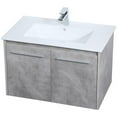 thumbnail image 1 of Elegant Decor Rasina 30" Single Porcelain Top Floating Bathroom Vanity in Gray, 1 of 14