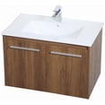 thumbnail image 1 of 30 inch Single Bathroom Floating Vanity in Walnut Brown, 1 of 14