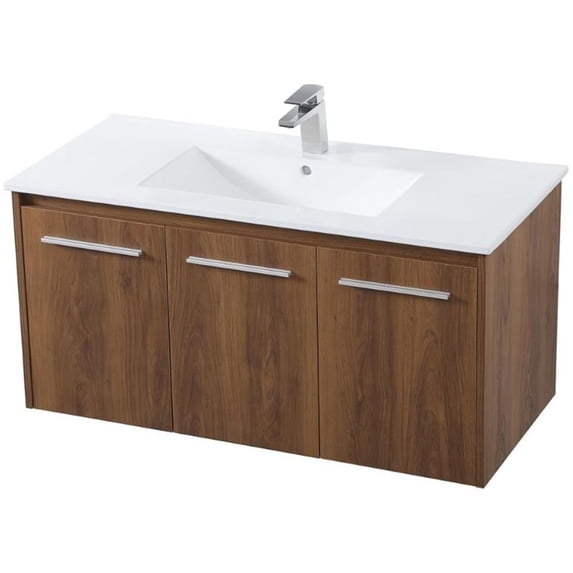 Elegant Lighting Vf44040 Rasina 40" Wall Mounted Single Basin Vanity Set - MultiColor