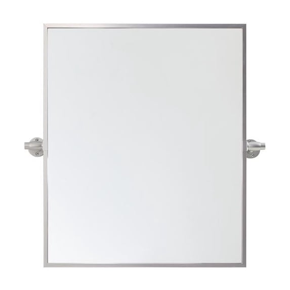 Elegant Decor Rectangle Pivot Mirror 24X20 Inch In Silver