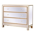 thumbnail image 1 of Elegant Decor Reflexion 3-Drawer Solid Wood and MDF Chest in Gold, 1 of 3