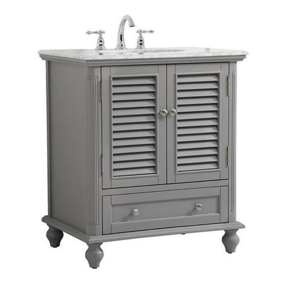 Elegant Kitchen and Bath 30 inch Single bathroom vanity in grey