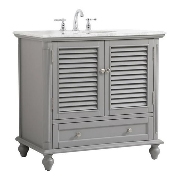 36 inch single bathroom vanity in grey
