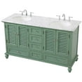 thumbnail image 1 of Elegant Decor Rhodes 60" Double Marble Top Bathroom Vanity in Vintage Mint, 1 of 16