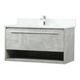 thumbnail image 1 of Elegant Decor Roman 36" MDF Single Bathroom Vanity with Backsplash in Gray, 1 of 7
