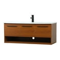 thumbnail image 1 of Elegant Decor Roman 48" Aluminum Alloy MDF Single Bathroom Vanity in Teak, 1 of 8