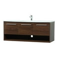 thumbnail image 1 of 48 inch single bathroom vanity in walnut, 1 of 8