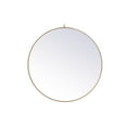 thumbnail image 1 of Elegant Decor Metal frame round mirror with decorative hook 45 inch in Brass, 1 of 7