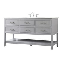 Elegant Decor Sinclaire 60" Aluminum Alloy & MDF Single Bathroom Vanity in Gray