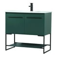 thumbnail image 1 of Elegant Decor Sloane 36" MDF and Steel Single Bathroom Vanity in Green, 1 of 8