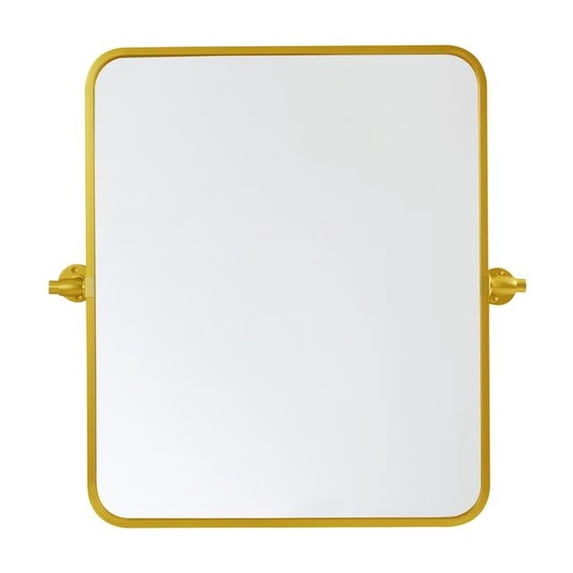 Elegant Decor Soft Corner Pivot Mirror 20X24 Inch In Gold
