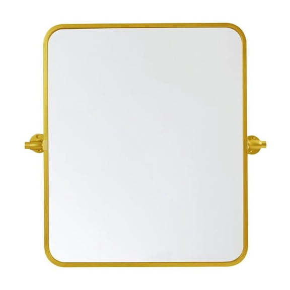Elegant Decor Soft Corner Pivot Mirror 20X24 Inch In Gold