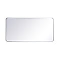 thumbnail image 1 of Soft corner metal rectangular mirror 30x60 inch in Silver, 1 of 10
