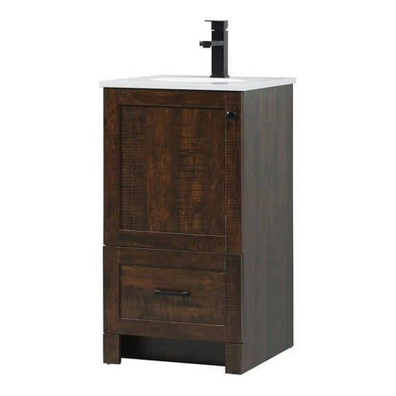 18 inch single bathroom vanity in expresso