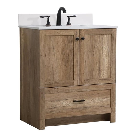 Curated visual reference: Picture Idea: Elegant Decor Soma 30 Oak Mdf Single Bathroom Vanity With