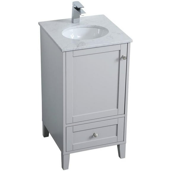 18 inch Single Bathroom Vanity in Grey