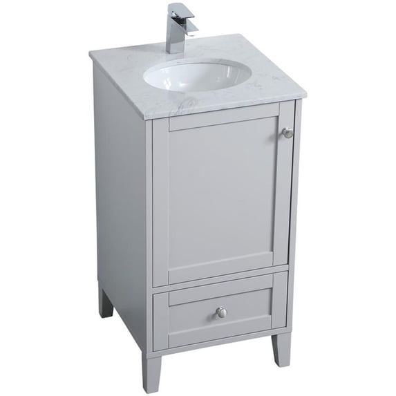 18 inch Single Bathroom Vanity in Grey
