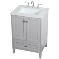 thumbnail image 1 of 24 inch Single Bathroom Vanity in Grey, 1 of 15