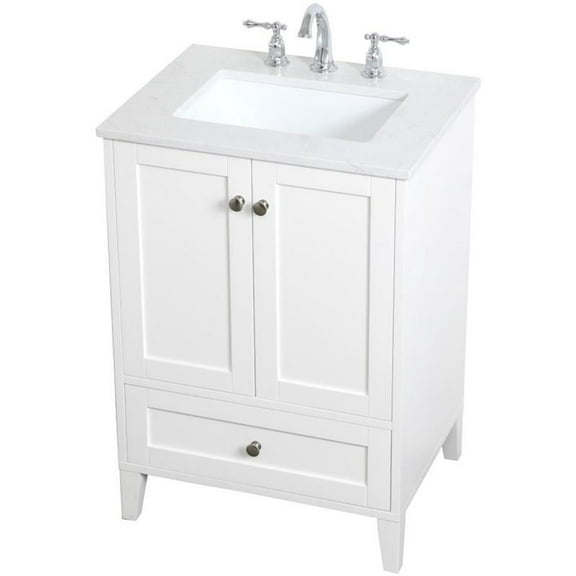 24 inch Single Bathroom Vanity in White