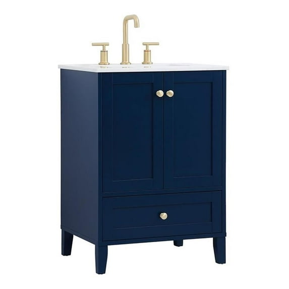 24 inch Single Bathroom Vanity in Blue