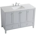 thumbnail image 1 of Elegant Decor Sommerville 48" Single Quartz Top Bathroom Vanity in Gray, 1 of 15
