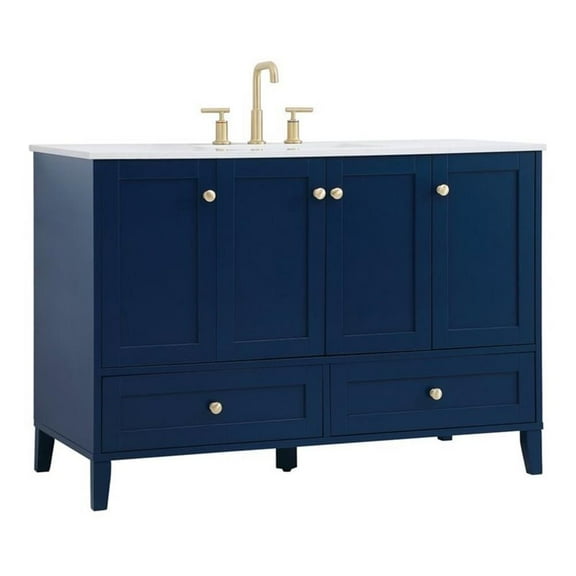 Elegant Kitchen and Bath 48 inch Single Bathroom Vanity in Blue