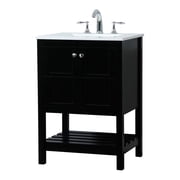 24 inch single bathroom vanity in black