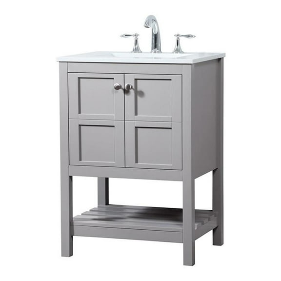 Elegant Kitchen and Bath 24 inch Single bathroom vanity in grey