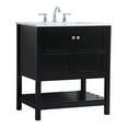 thumbnail image 1 of Elegant Kitchen and Bath 30 inch Single Bathroom Vanity in Black, 1 of 7