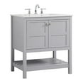 thumbnail image 1 of 30 inch Single Bathroom Vanity in Gray, 1 of 8