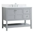 thumbnail image 1 of 42 inch Single Bathroom Vanity in Gray with Backsplash, 1 of 8