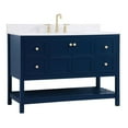 thumbnail image 1 of 48 inch Single Bathroom Vanity in Blue with Backsplash, 1 of 8