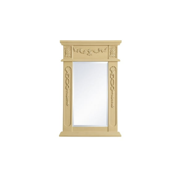 Elegant Decor Wood Frame Mirror 18 Inch X 28 Inch In Light Antique Beige