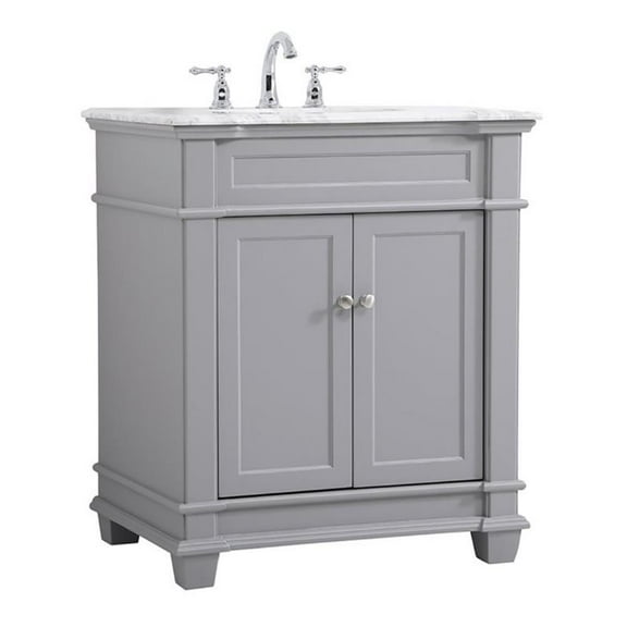 Elegant Kitchen and Bath 30 inch Single Bathroom Vanity set in Grey