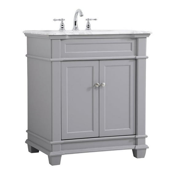 Elegant Kitchen and Bath 30 inch Single Bathroom Vanity set in Grey