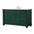 thumbnail image 1 of 60 inch double bathroom vanity set in green, 1 of 8
