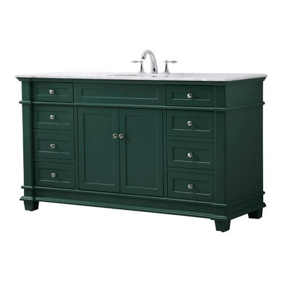 60 inch double bathroom vanity set in green