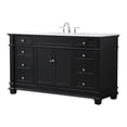 thumbnail image 1 of Elegant Decor Wesley 60" Solid Wood Steel Single Bathroom Vanity Set in Black, 1 of 8