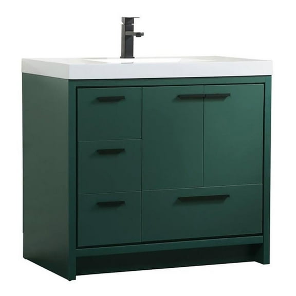 Elegant Kitchen and Bath 36 inch Single bathroom vanity in Green
