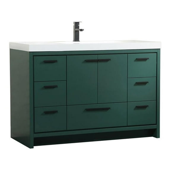 48 inch single bathroom vanity in Green