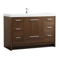 thumbnail image 1 of Elegant Decor Wyatt 48" Aluminum Alloy and MDF Single Bathroom Vanity in Walnut, 1 of 8