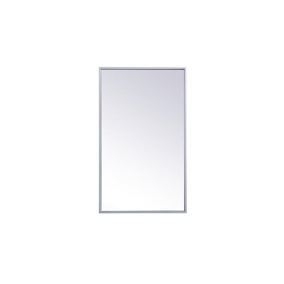 Elegant Decor Wyn 17x28" Metal and MDF Mirror Medicine Cabinet in Silver