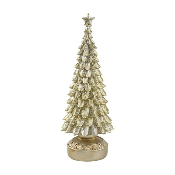Elegant Decorations Christmas Tree Figurine with Star Topper for Holiday Tabletop Home Office Mantel Centerpiece Display