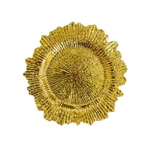 Elegant Decorative Charger Plate, Embossed Scalloped Tray for Centerpieces & Table Decor, 12.2-Inch