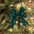 thumbnail image 1 of Elegant Decorative Green Gold Star Christmas Ribbon Roll 2.18 Yards x 0.98 Inch Cloth Fabric Wired Edge for Xmas Tree Wreath Gift Wrapping Holiday Party Home Decorations DIY Craft Supply, 1 of 7