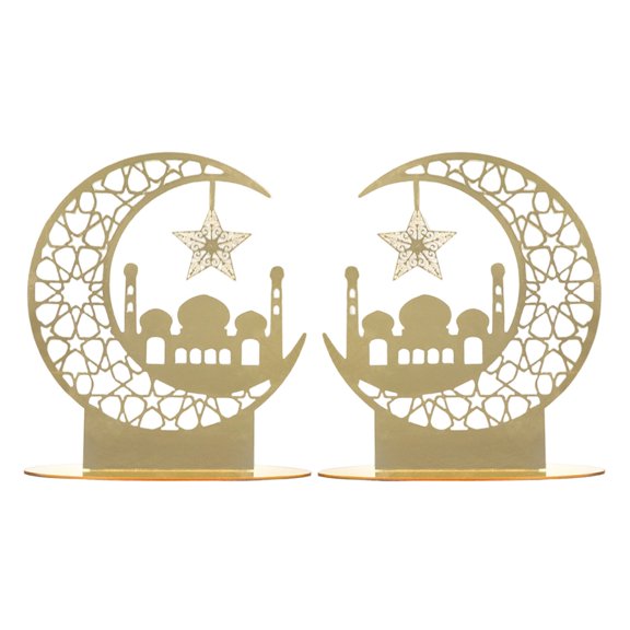 Elegant Decorative Moon And Star Desktop Ornament For Home Festival Celebration Creative Fun Easter & Ramadan Home Desktop Ornament Decor B One Size